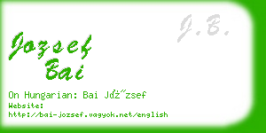 jozsef bai business card